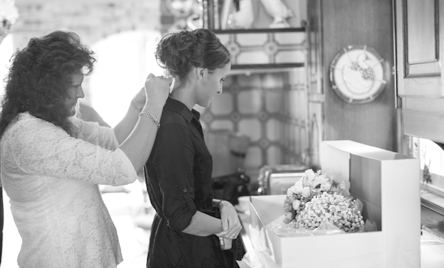 Black and white DIY wedding photos
