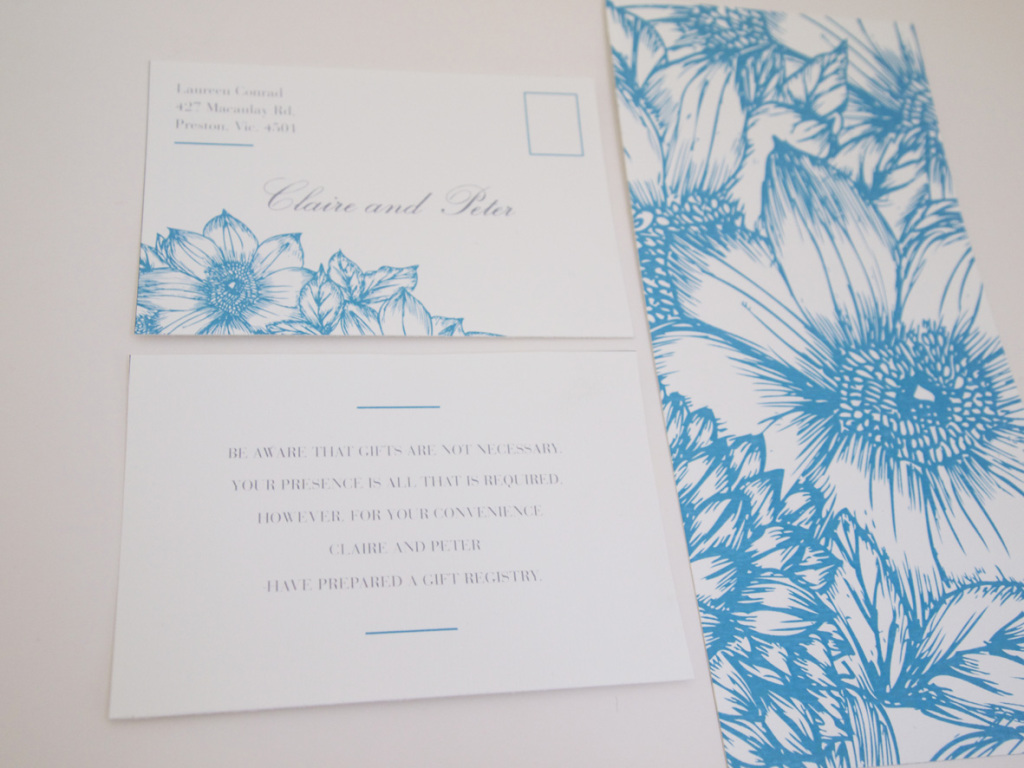 Summer botanicals wedding card