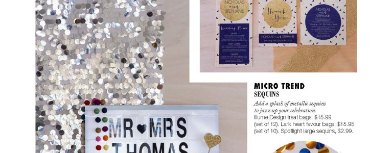 Art Deco Glamour wedding invitations featured in Bride Magazine